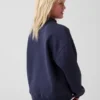 Vintagesoft-tröja i oversized-modell med hög hals och logotyp för barn