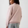 Vintagesoft-tröja i oversized-modell med hög hals och logotyp för barn