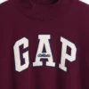 Vintagesoft-tröja i oversized-modell med hög hals och logotyp för barn