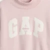 Vintagesoft-tröja i oversized-modell med hög hals och logotyp för barn