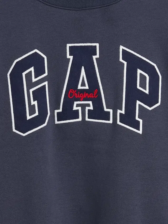 Vintagesoft-tröja i oversized-modell med hög hals och logotyp för barn