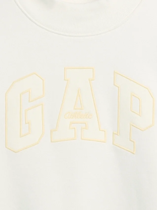Vintagesoft-tröja i oversized-modell med hög hals och logotyp för barn