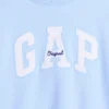 Vintagesoft-tröja i oversized-modell med hög hals och logotyp för barn