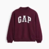 Vintagesoft-tröja i oversized-modell med hög hals och logotyp för barn