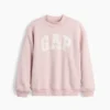 Vintagesoft-tröja i oversized-modell med hög hals och logotyp för barn