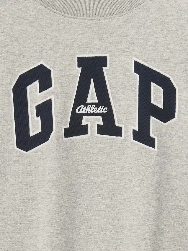 Vintagesoft-tröja i oversized-modell med hög hals och logotyp för barn