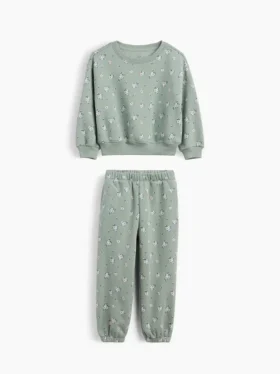 Vintagesoft-tröja med blommönster och joggingbyxor för Baby & Småbarn