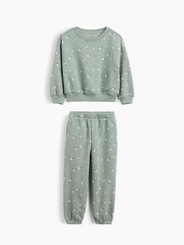 Vintagesoft-tröja med blommönster och joggingbyxor för Baby & Småbarn