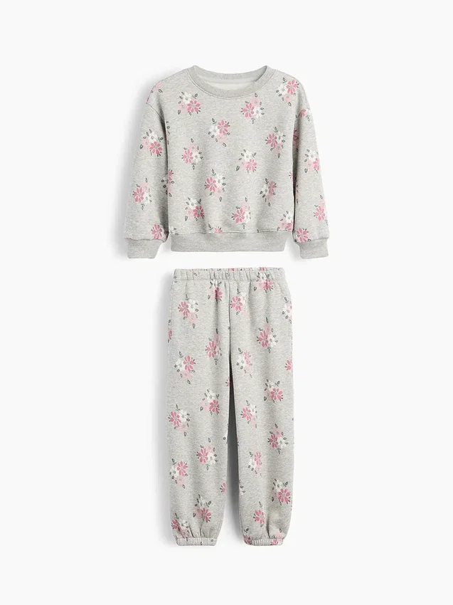 Vintagesoft-tröja med blommönster och joggingbyxor för Baby & Småbarn