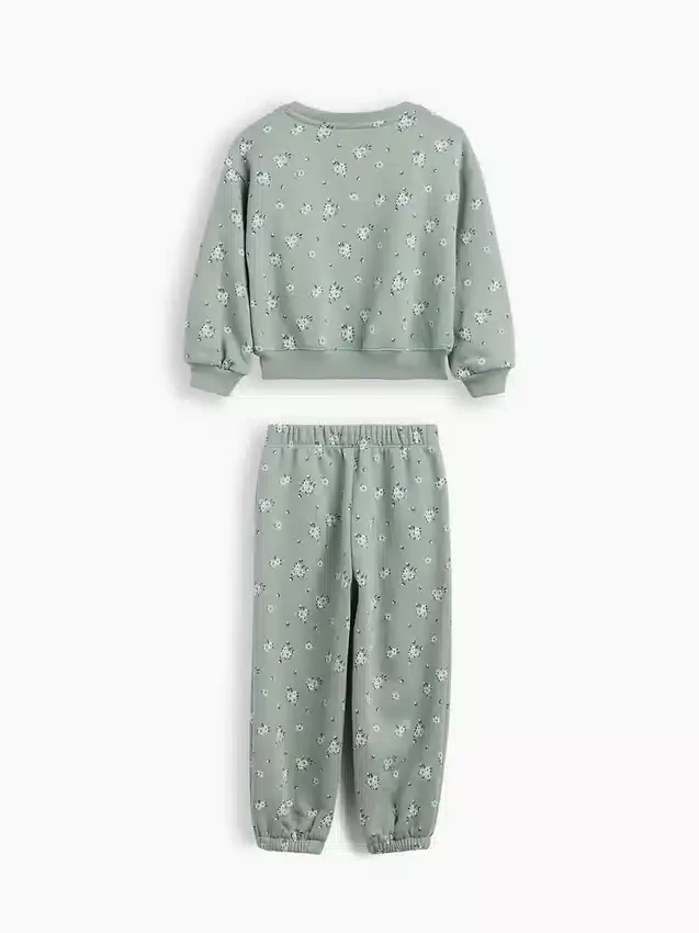 Vintagesoft-tröja med blommönster och joggingbyxor för Baby & Småbarn