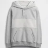 Vintagesoft-tröja med Henley-krage och huva för barn
