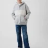 Vintagesoft-tröja med Henley-krage och huva för barn