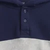 Vintagesoft-tröja med Henley-krage och huva för barn