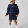 Vintagesoft-tröja och shorts i frotté för Baby & Småbarn