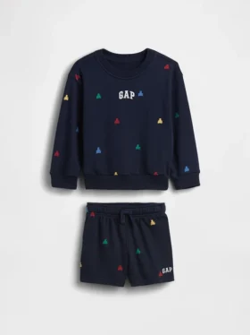 Vintagesoft-tröja och shorts i frotté för Baby & Småbarn