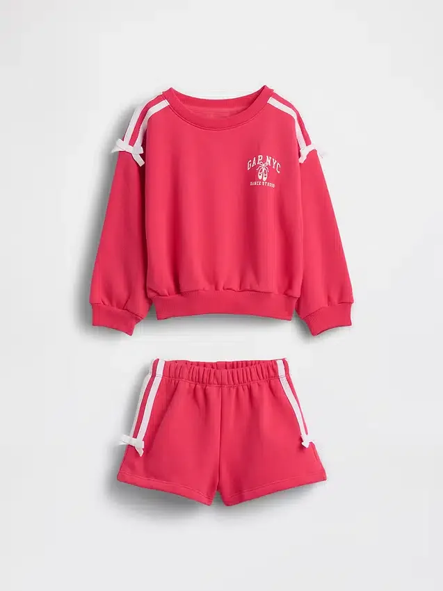 Vintagesoft-tröja och shorts med rosettlogotyp för Baby & Småbarn
