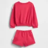Vintagesoft-tröja och shorts med rosettlogotyp för Baby & Småbarn