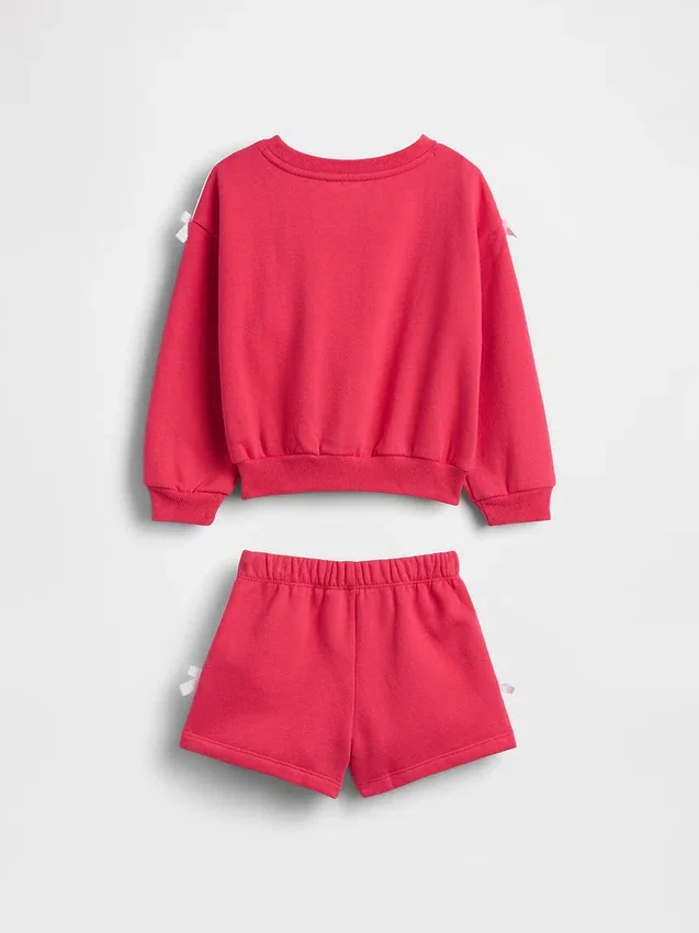 Vintagesoft-tröja och shorts med rosettlogotyp för Baby & Småbarn