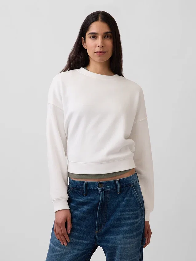 Vintagesoft Wedge-tröja med rund hals