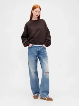 Vintagesoft Wedge-tröja med rund hals