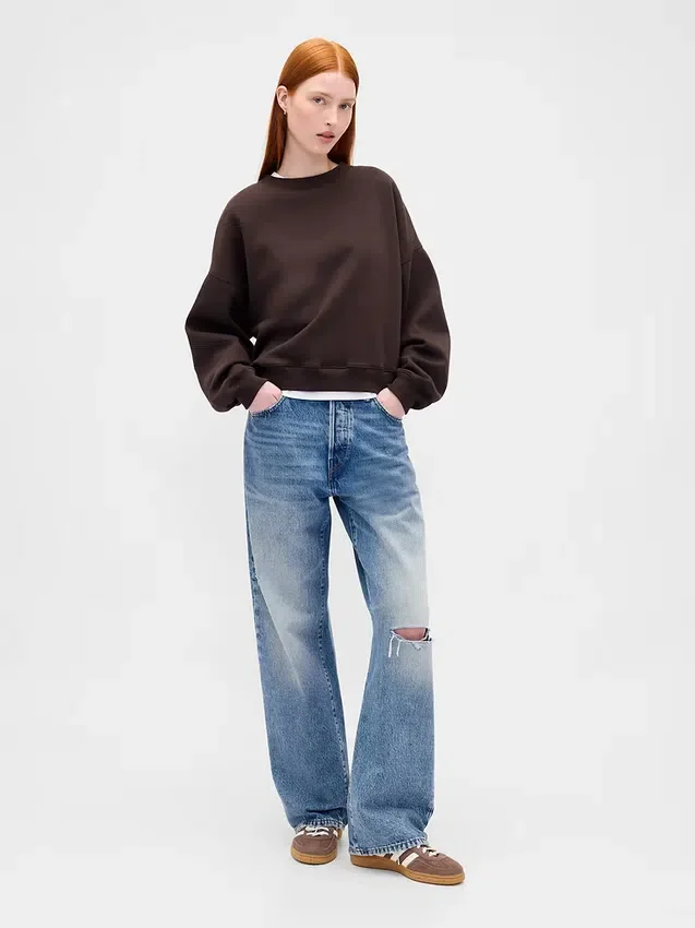 Vintagesoft Wedge-tröja med rund hals