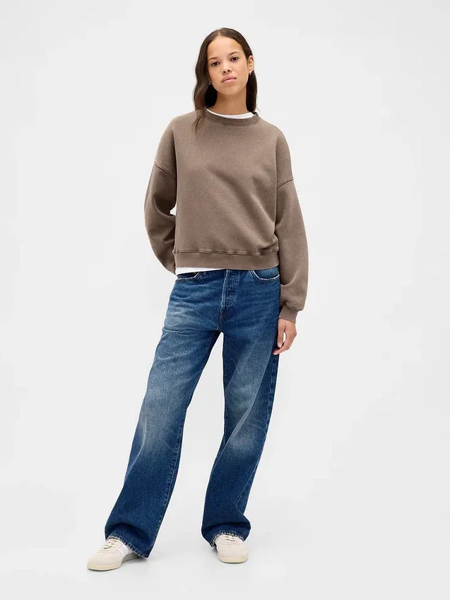 Vintagesoft Wedge-tröja med rund hals