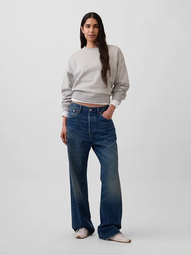 Vintagesoft Wedge-tröja med rund hals