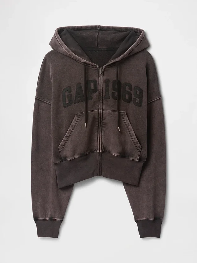 Vintagesoft Wedge Zip Hoodie