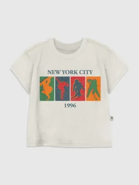 Vintagetröja med vintersportmotiv för småbarn
