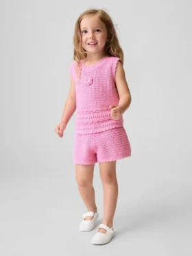 Virkade shorts med dragkedja för Baby & Småbarn
