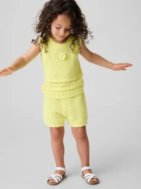 Virkade shorts med dragkedja för Baby & Småbarn