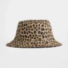 Vändbar leopardmönstrad buckethat för Baby & Småbarn