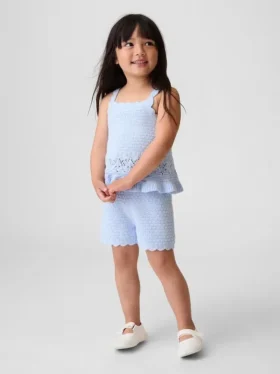 Vävda shorts med vågig kant för Baby & Småbarn
