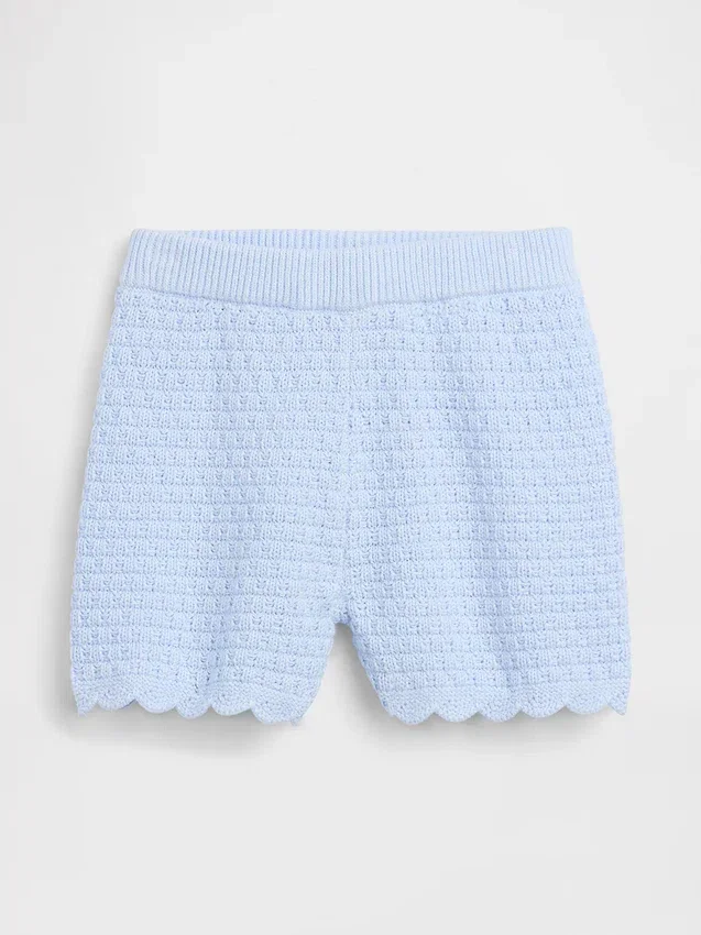 Vävda shorts med vågig kant för Baby & Småbarn
