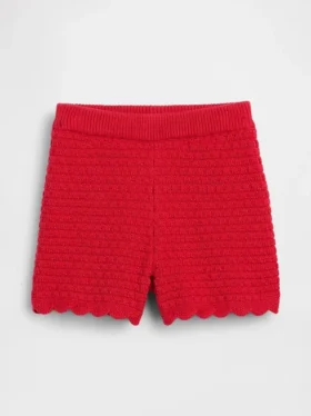 Vävda shorts med vågig kant för Baby & Småbarn