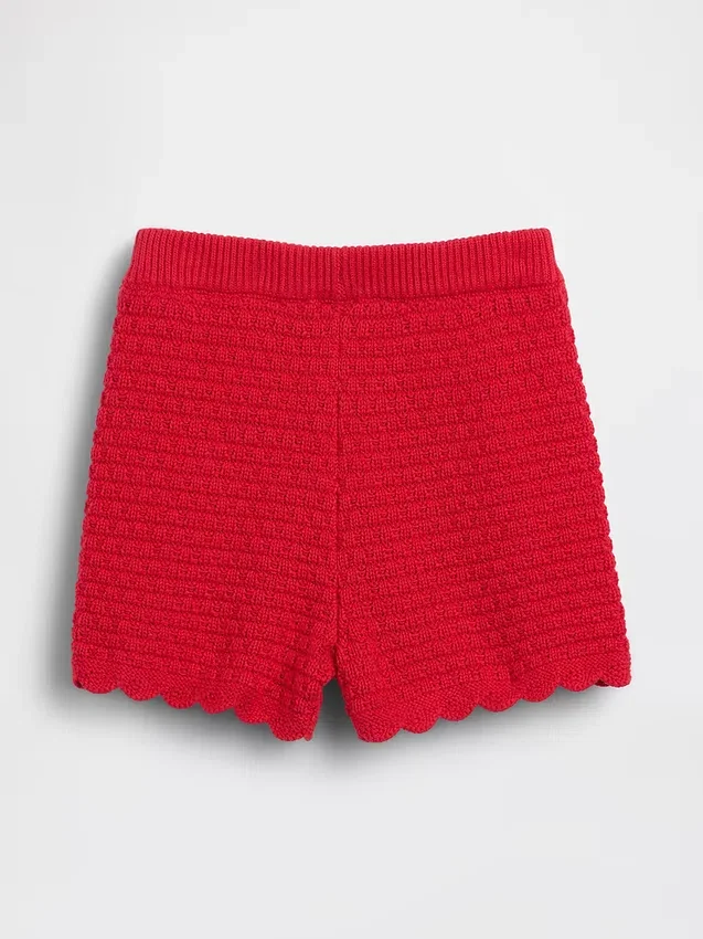 Vävda shorts med vågig kant för Baby & Småbarn