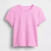 Waffelstickad baby-T-shirt