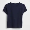 Waffelstickad baby-T-shirt