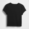 Waffelstickad baby-T-shirt