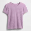 Waffelstickad baby-T-shirt